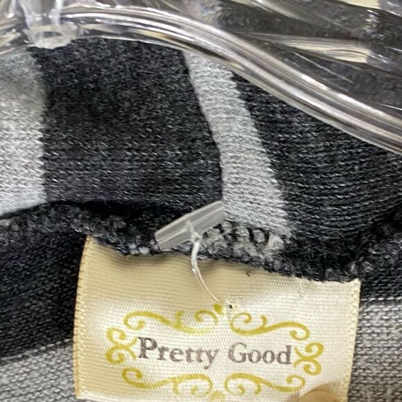 Pretty Good Vest Women’s Gray Stripes Tie Sleeveless Y2K Vintage Open Front M - Picture 10 of 10